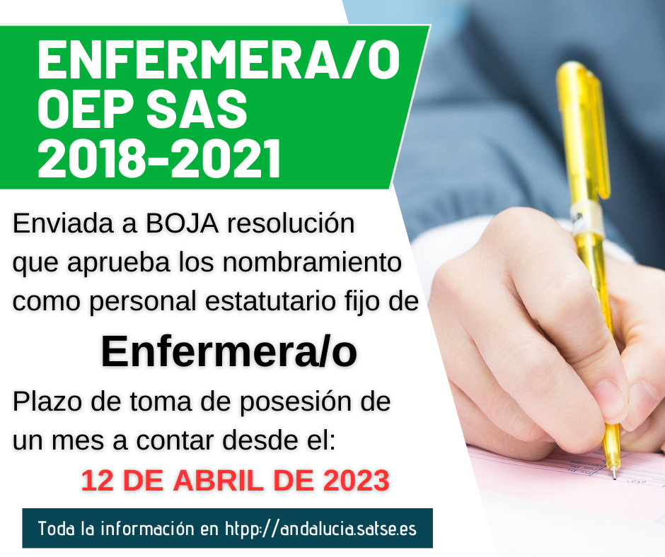 Envio a Boja nombramientos Enfermera OEP SAS 2018-2021